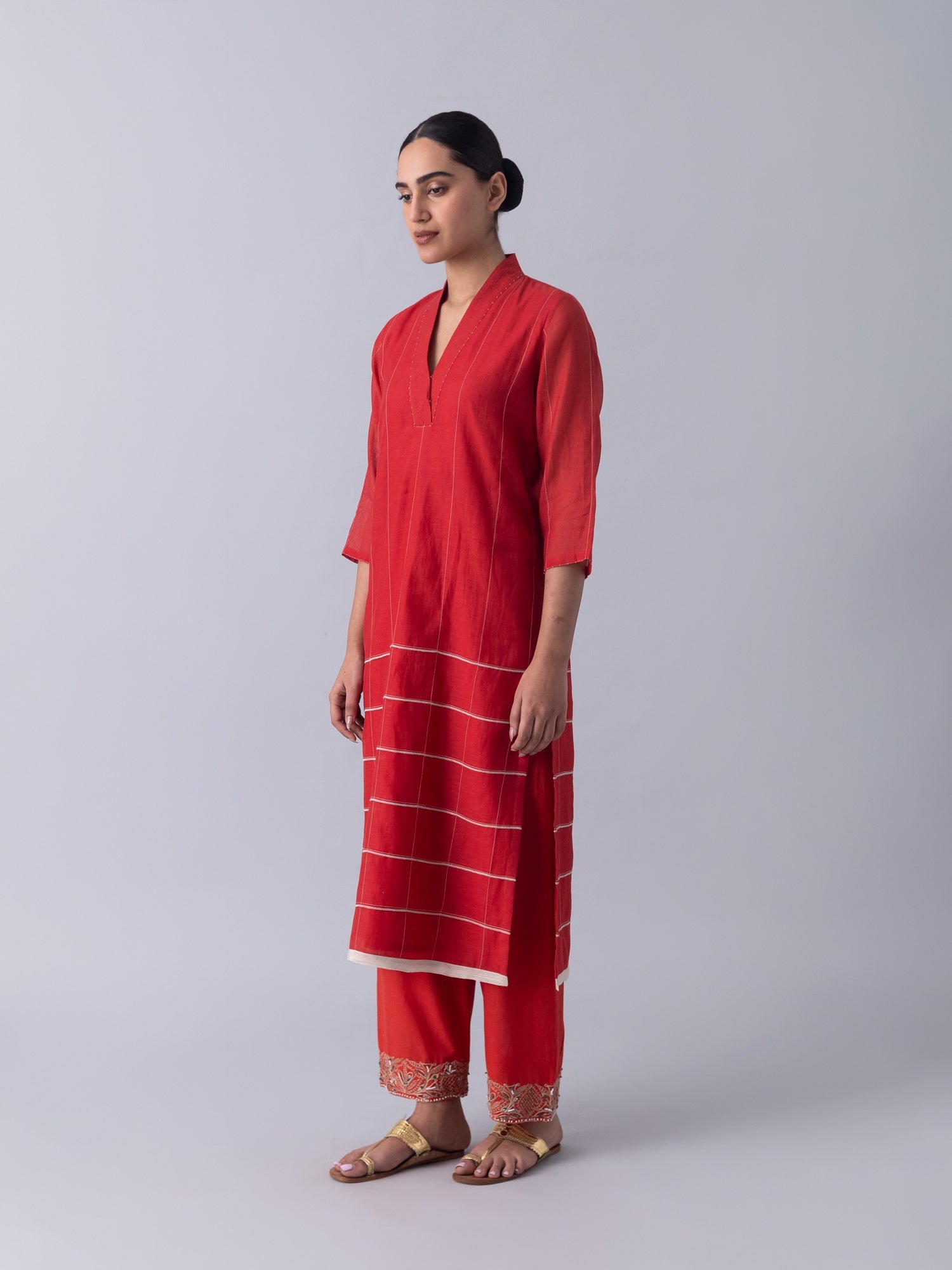 Negara Red Kurta