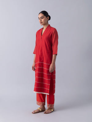 Negara Red Kurta