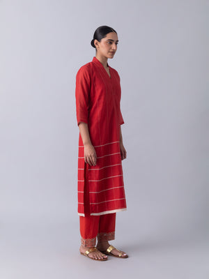 Negara Red Kurta