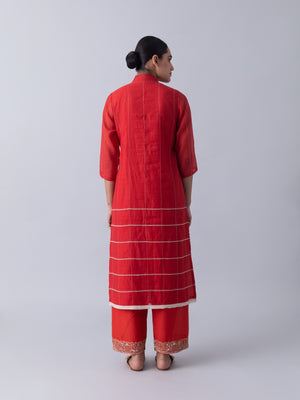 Negara Red Kurta