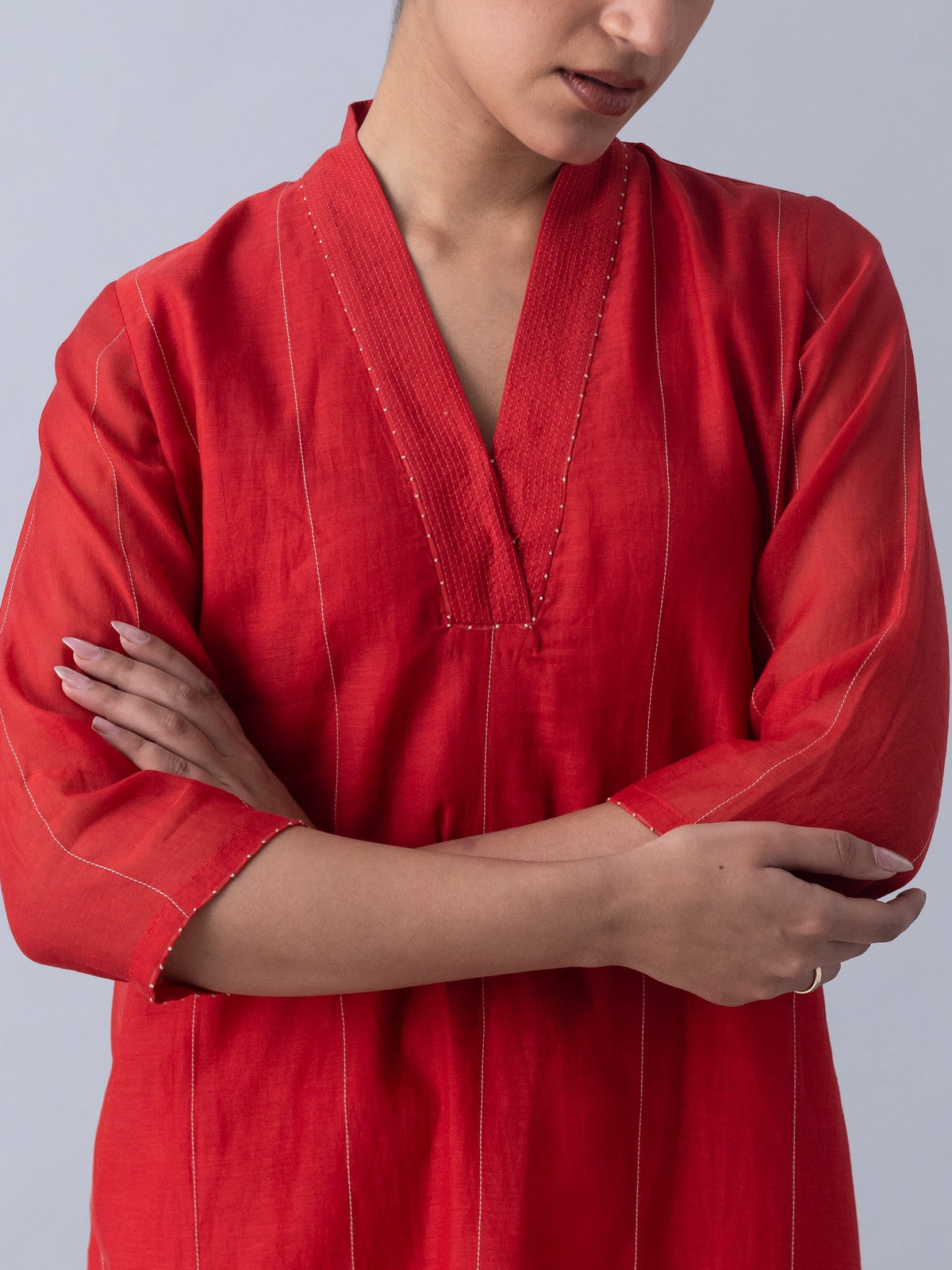 Negara Red Kurta