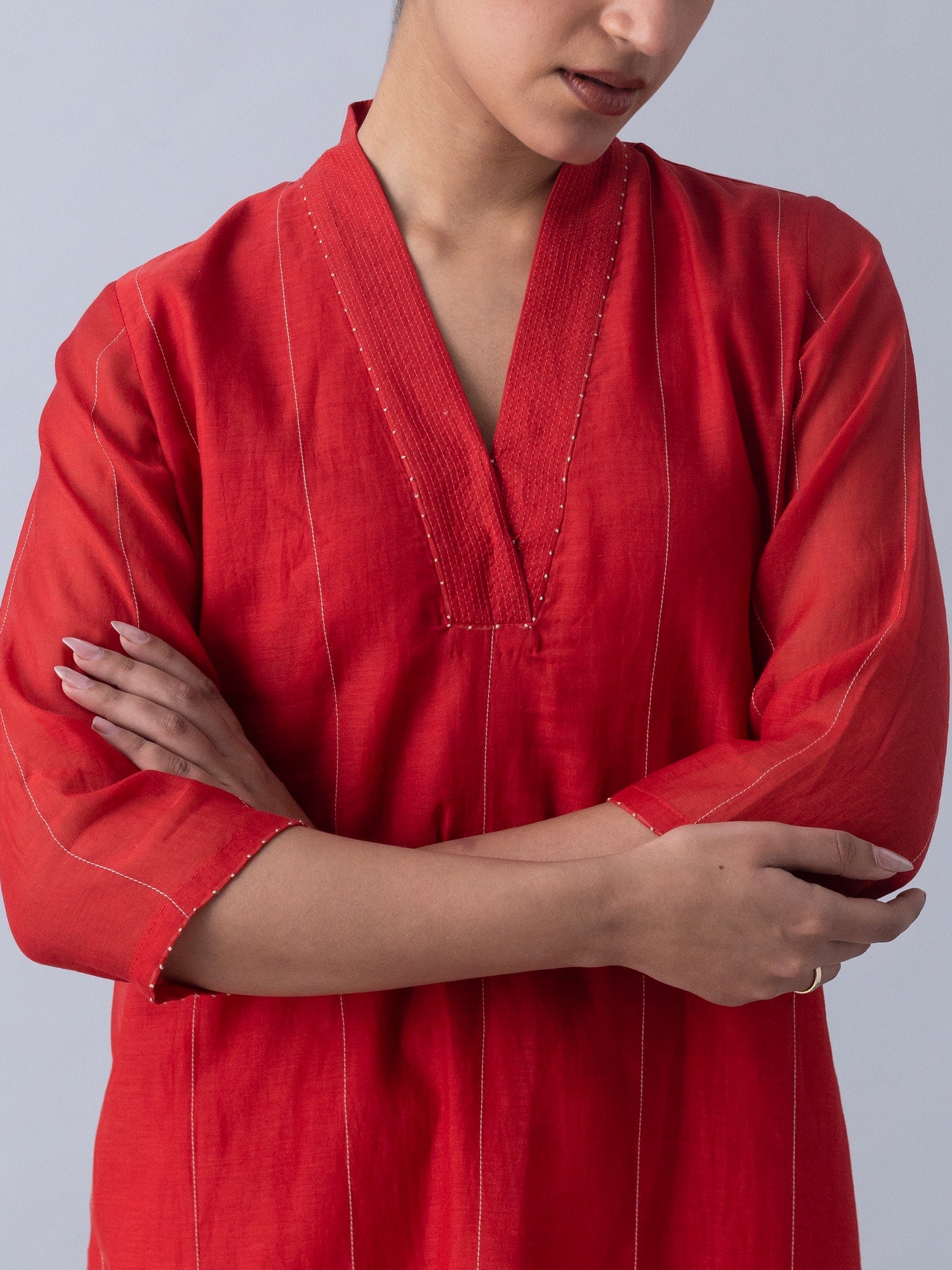 Negara Red Kurta