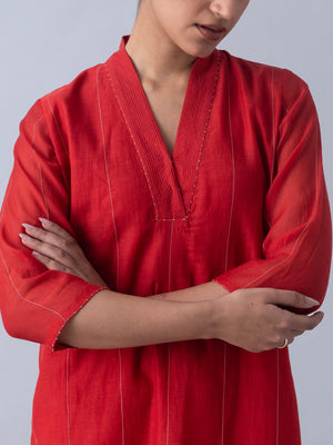 Negara Red Kurta