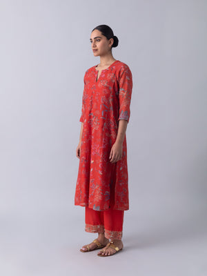 Unjha Red Kurta