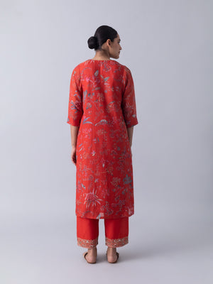 Unjha Red Kurta