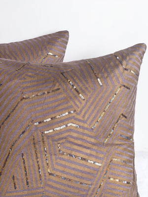Peadeyy (set of 2)Brown Cushion Cover