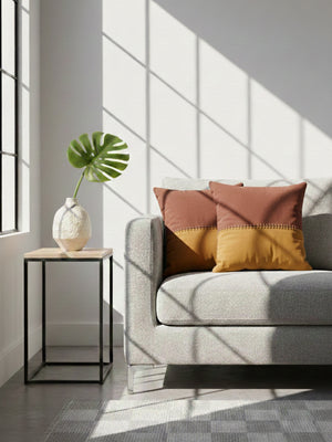 Blumaa (set of 2)Brown Cushion Cover