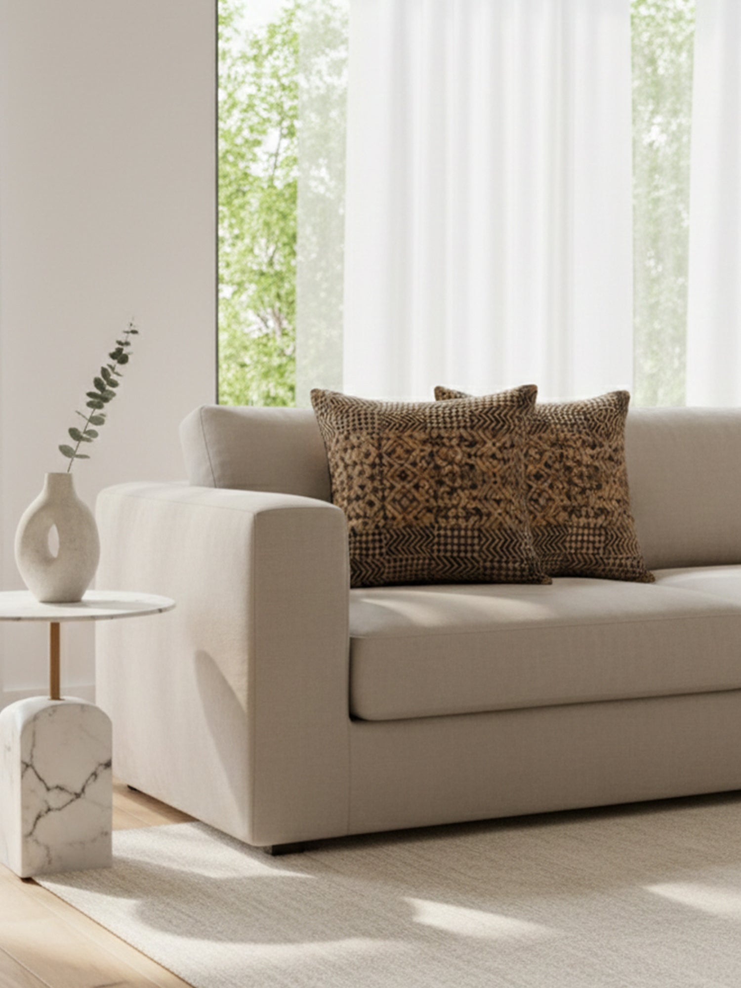Tobiast (set of 2)Brown Cushion Cover