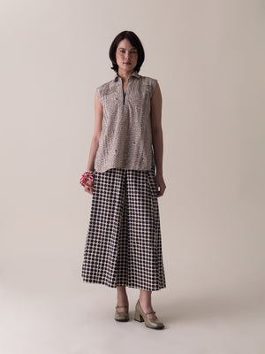 Sylvia Black Beige Top