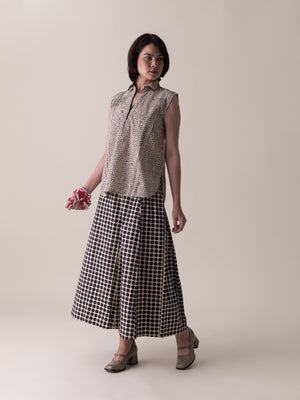 Sylvia Black Beige Top
