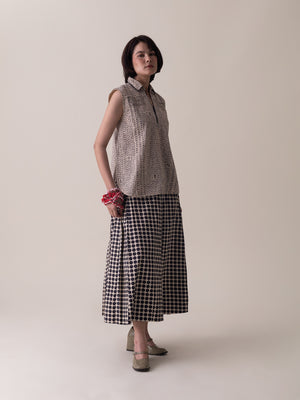 Sylvia Black Beige Top