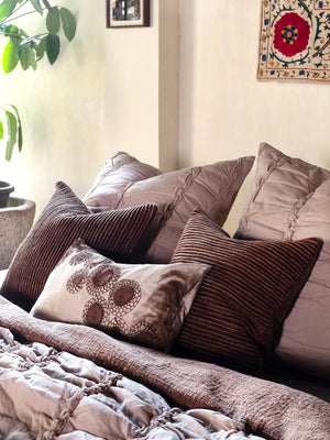 Trace Set Of 3 French Grey  Bedding Set