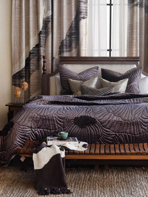 Magnolia Set Of 3 Brown Bedding Set