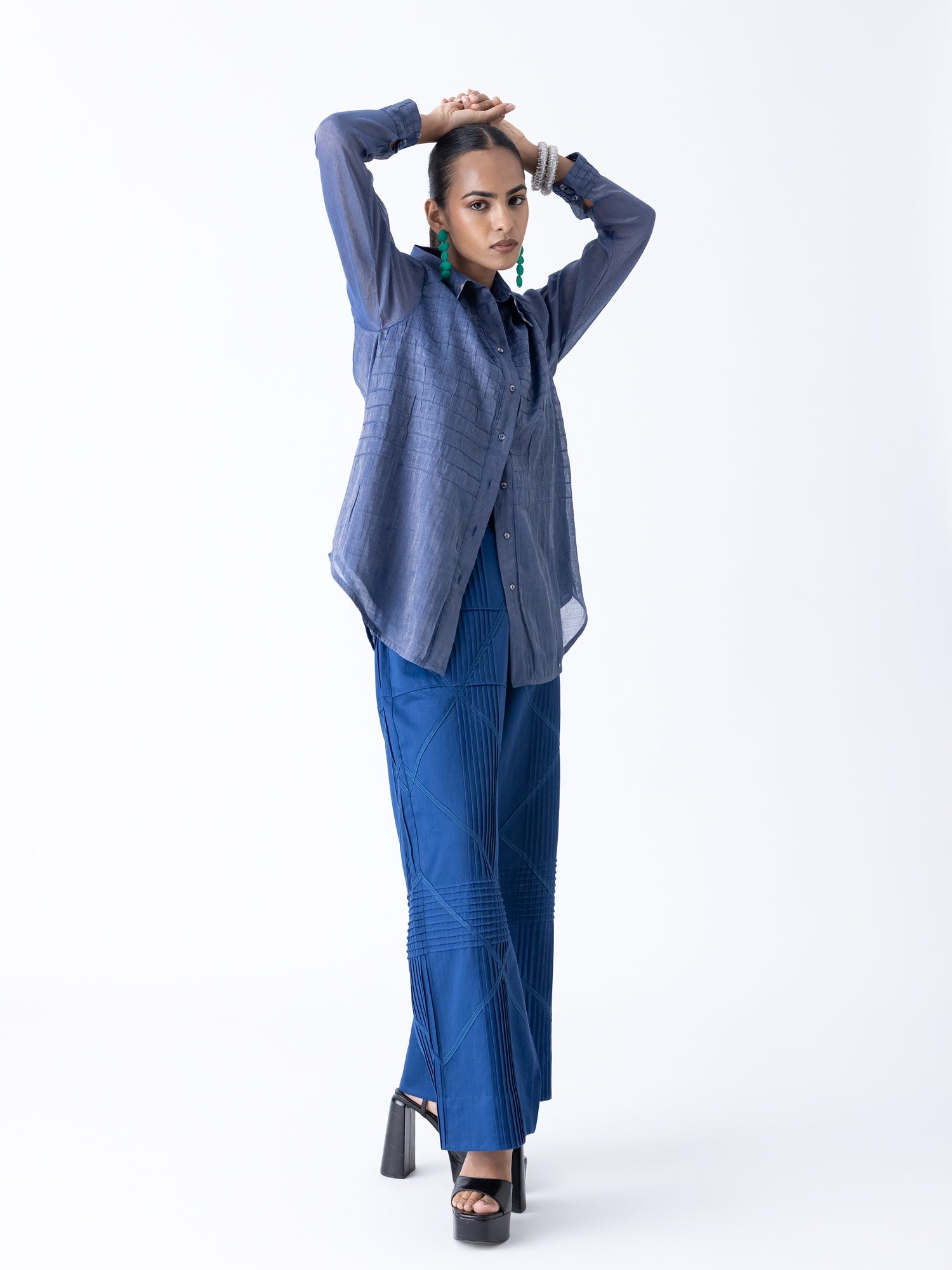Fatsia Blue Shirt