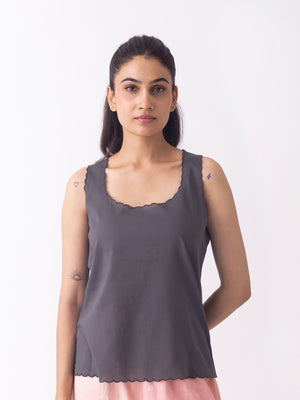 Mia Black Cotton Slip