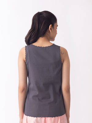 Mia Black Cotton Slip