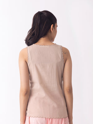 Mia Beige Cotton Slip