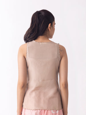 Mia Beige Silk Slip