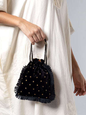 Asavi Black Potli Bag