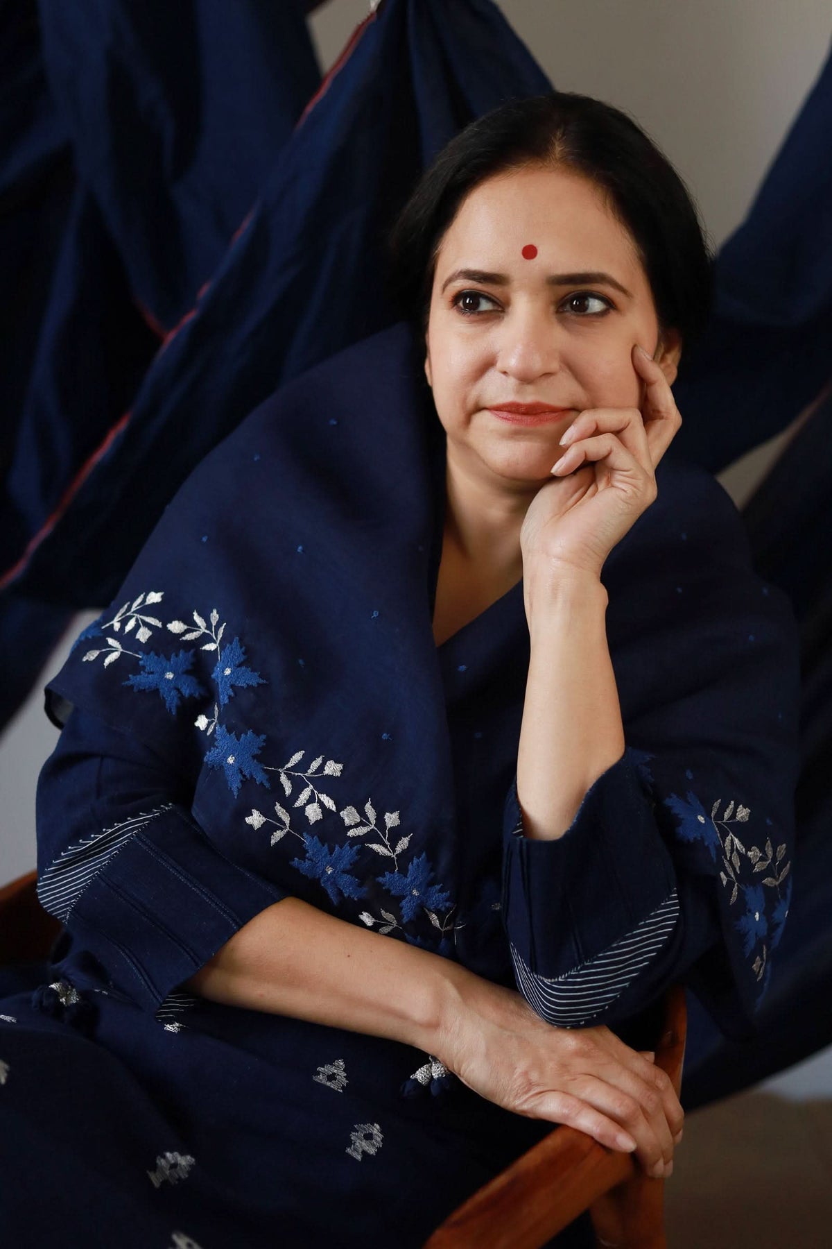 Chameli Indigo Scarf