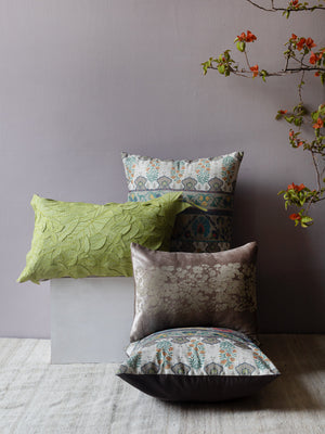 Selma Natural/Green Bundled Cushions