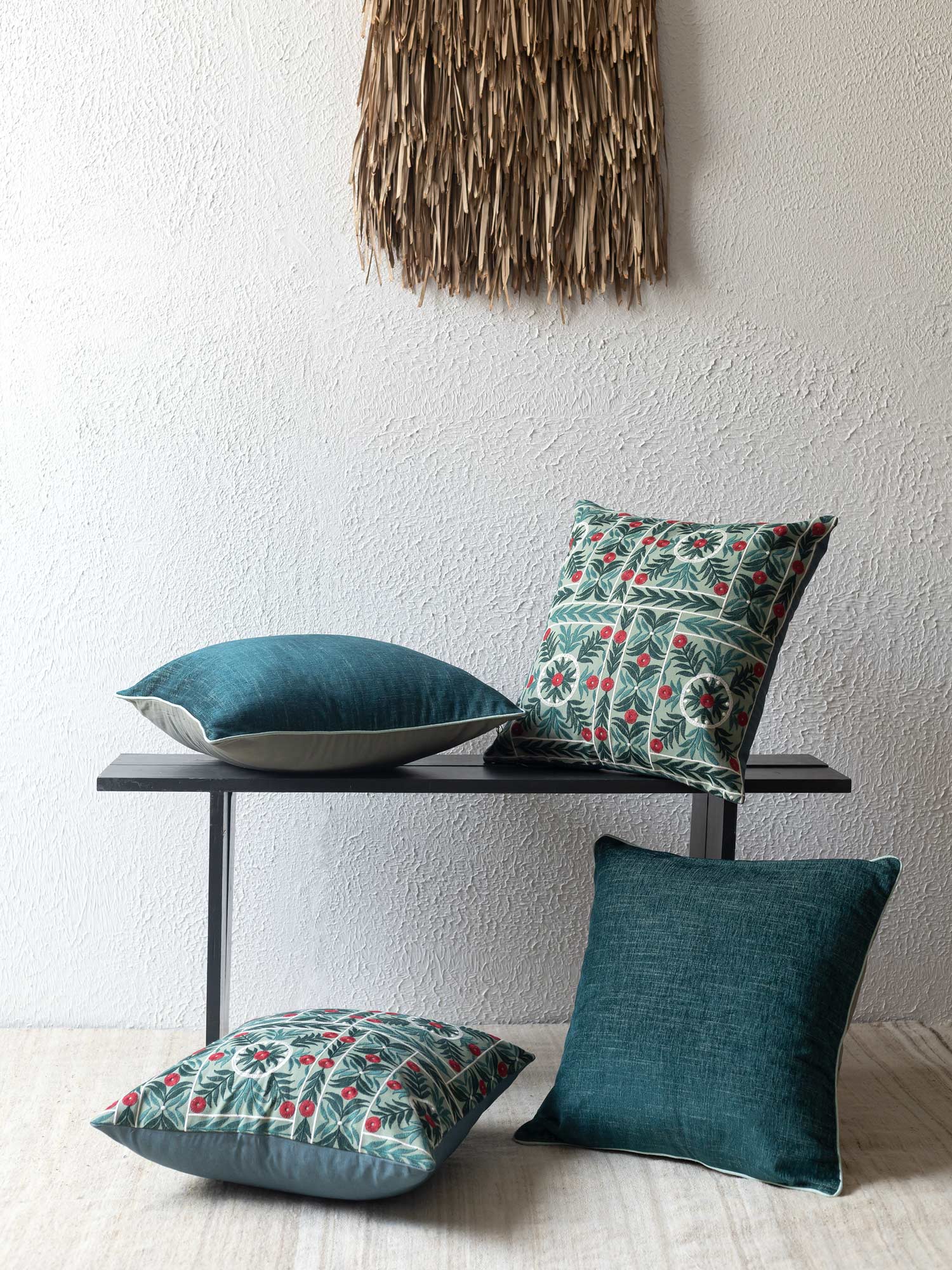 Anka Olive/Multi Bundled Cushions