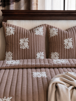 Floria Set Of 3 Stone  Bedding Set