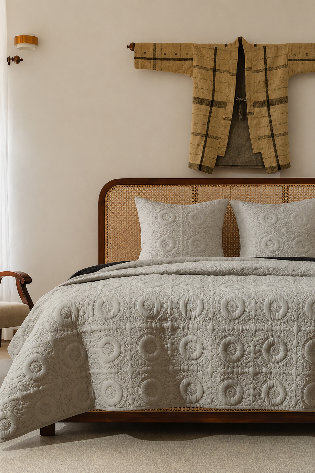 Hoops Set of 3 Steel Grey Bedding Set