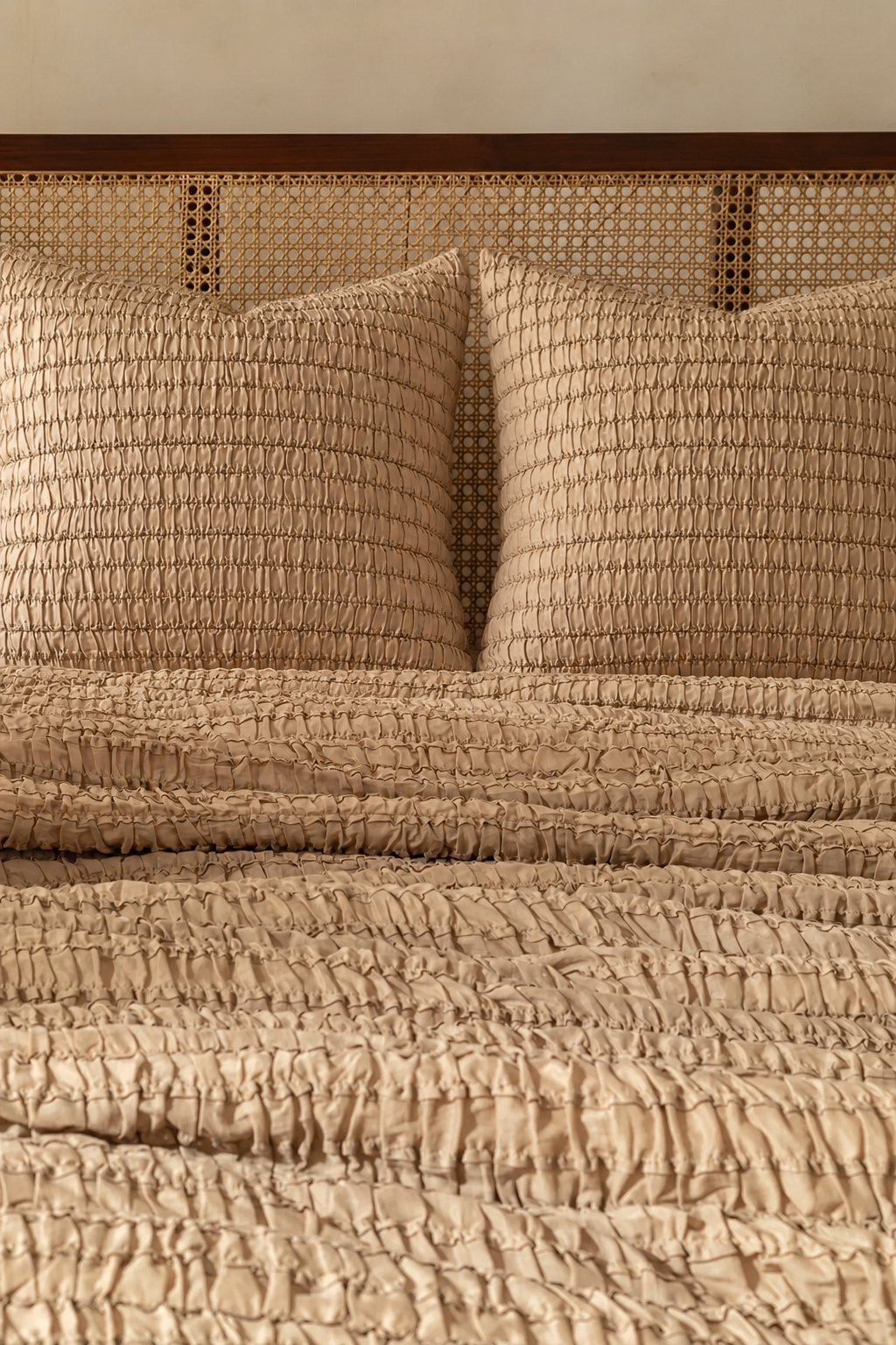 Plush Set of 3 Stone  Bedding Set