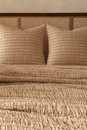 Plush Set of 3 Stone  Bedding Set