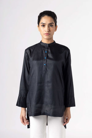 Antique Silk Black Shirt