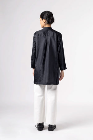 Antique Silk Black Shirt