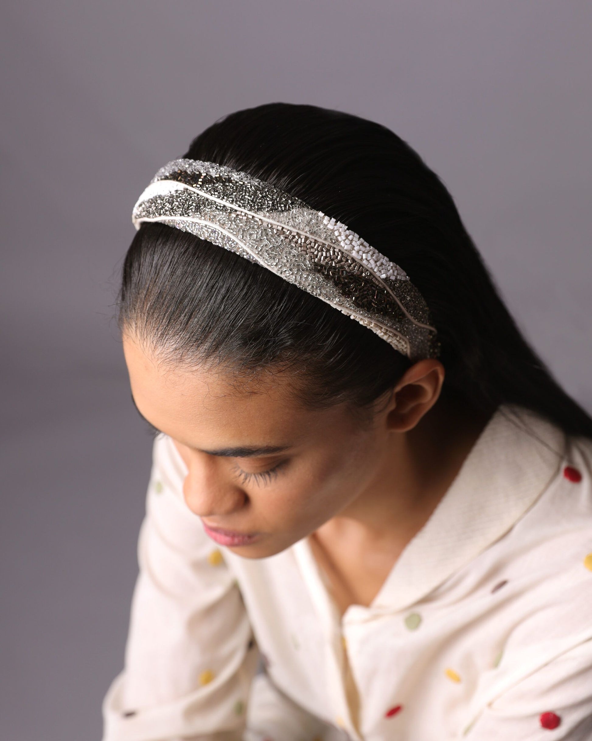 Irene Silver Headband