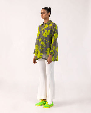 Nana Grey Green Top