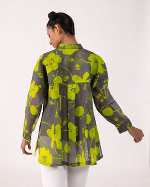Nana Grey Green Top