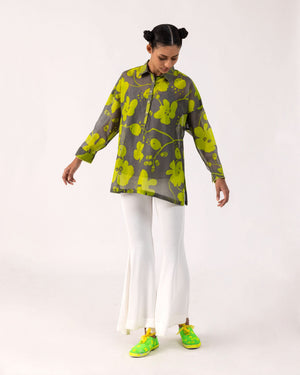Nana Grey Green Top