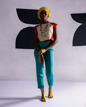 Nia Teal Trousers