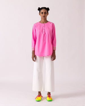 Peppermint Neon Pink Top
