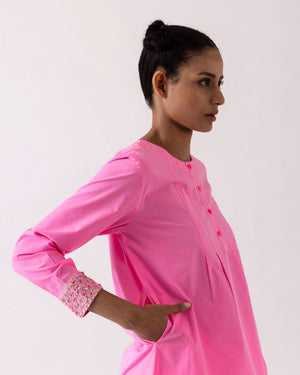 Peppermint Neon Pink Top