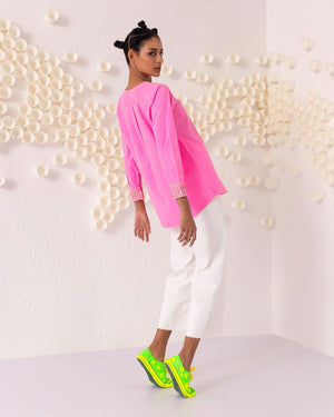 Peppermint Neon Pink Top