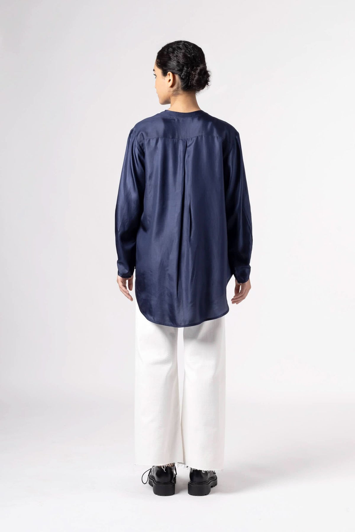 Sunshine Indigo Silk Shirt